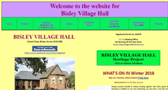 Desktop Screenshot of bisleyvillagehall.org